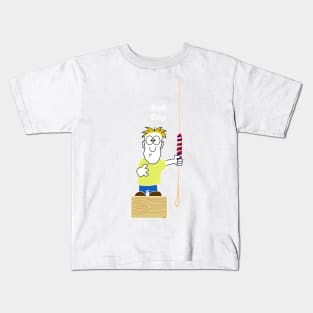 Bell Ringing Bell Boy (Dark background) Kids T-Shirt